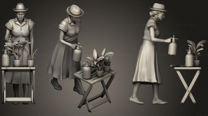 Figurines of people (WOMAN, STKH_0195) 3D models for cnc